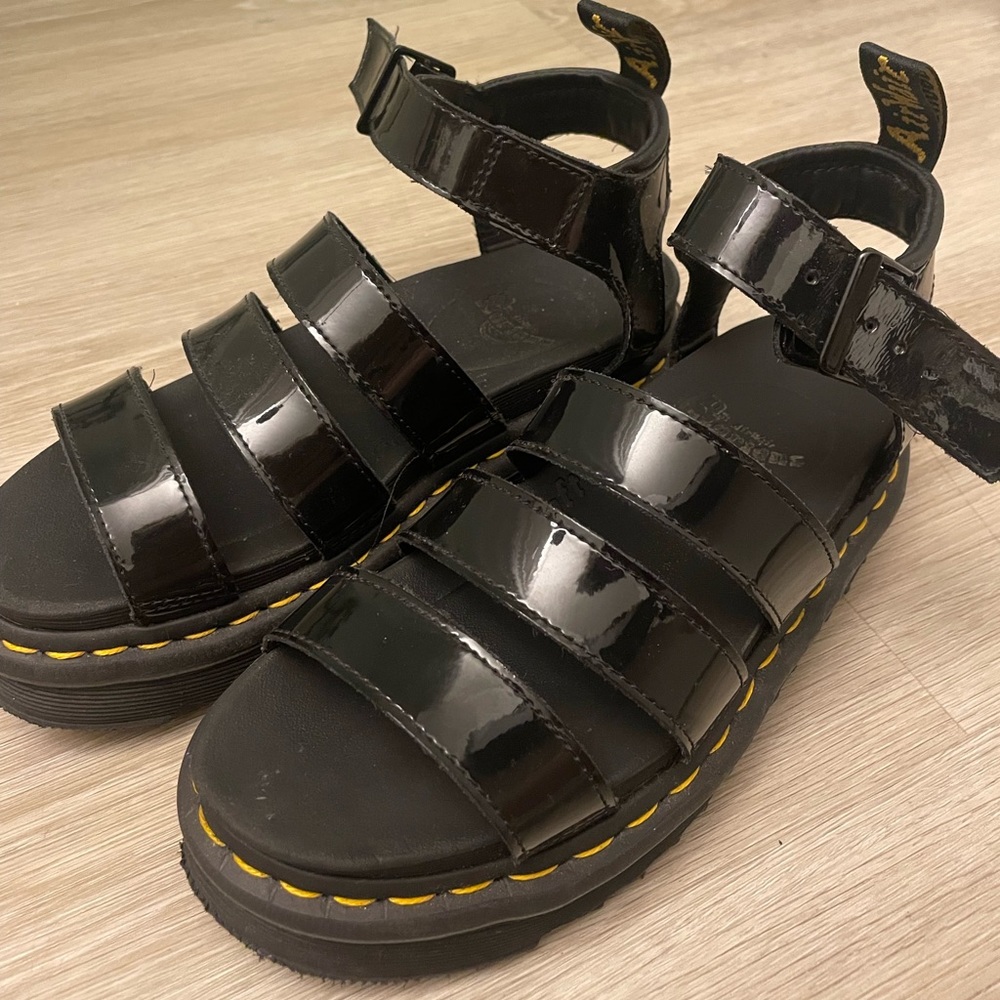 DR. MARTENS Black Blaire Sandals Size 6 Wore Only Once